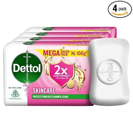 Dettol Skincare Moisturizing Beauty Soap (4x100g)