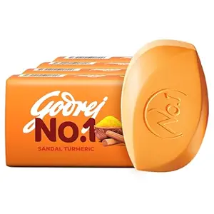Godrej No 1 Sandal & Turmeric Bathing Soap (4x150 g)
