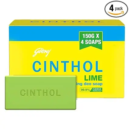Cinthol Lime Refreshing Deo Bathing Soap (4x150 g)